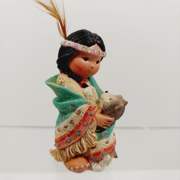 Vtg Friends Of The Feather Figurines Enesco Lot Little Bird Hen Wolf Cares 90's - Picture 7 of 13